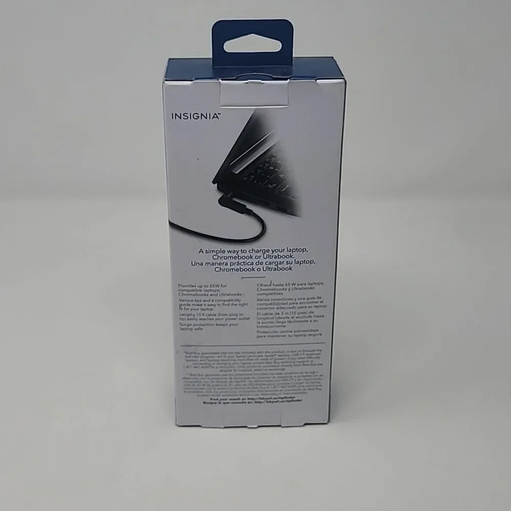 New Insignia 65 Watt Universal Laptop Charger NS-PWL965